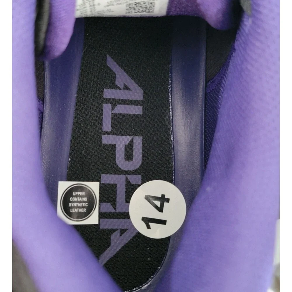 Nike Alpha Menace 4 Pro Football Cleats Black Purple White FZ7702-003 US 14 New